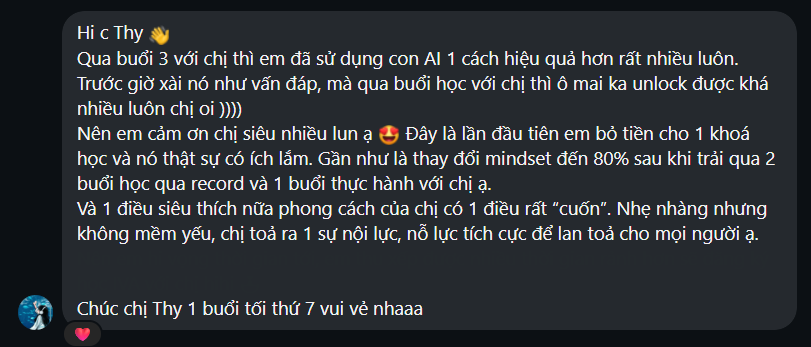 Phản hồi học viên về Buổi 3 AI